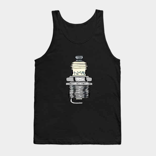 Spark Plug Mechanic Tank Top by Mark Ewbie